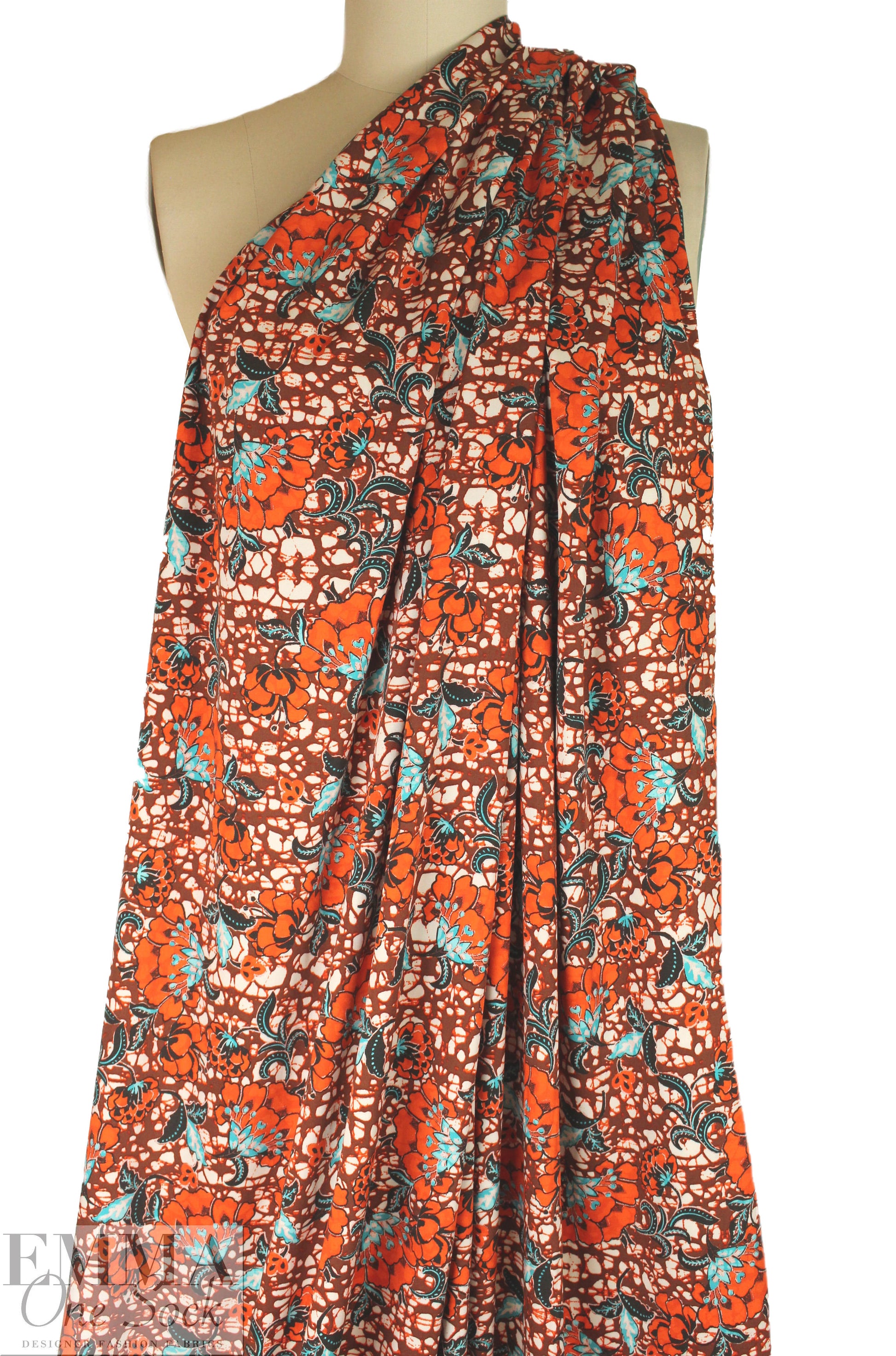Italian spice batik satin finish viscose woven