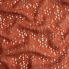 sweater knit, floral eyelet lightweight luxury wool blend - persimmon