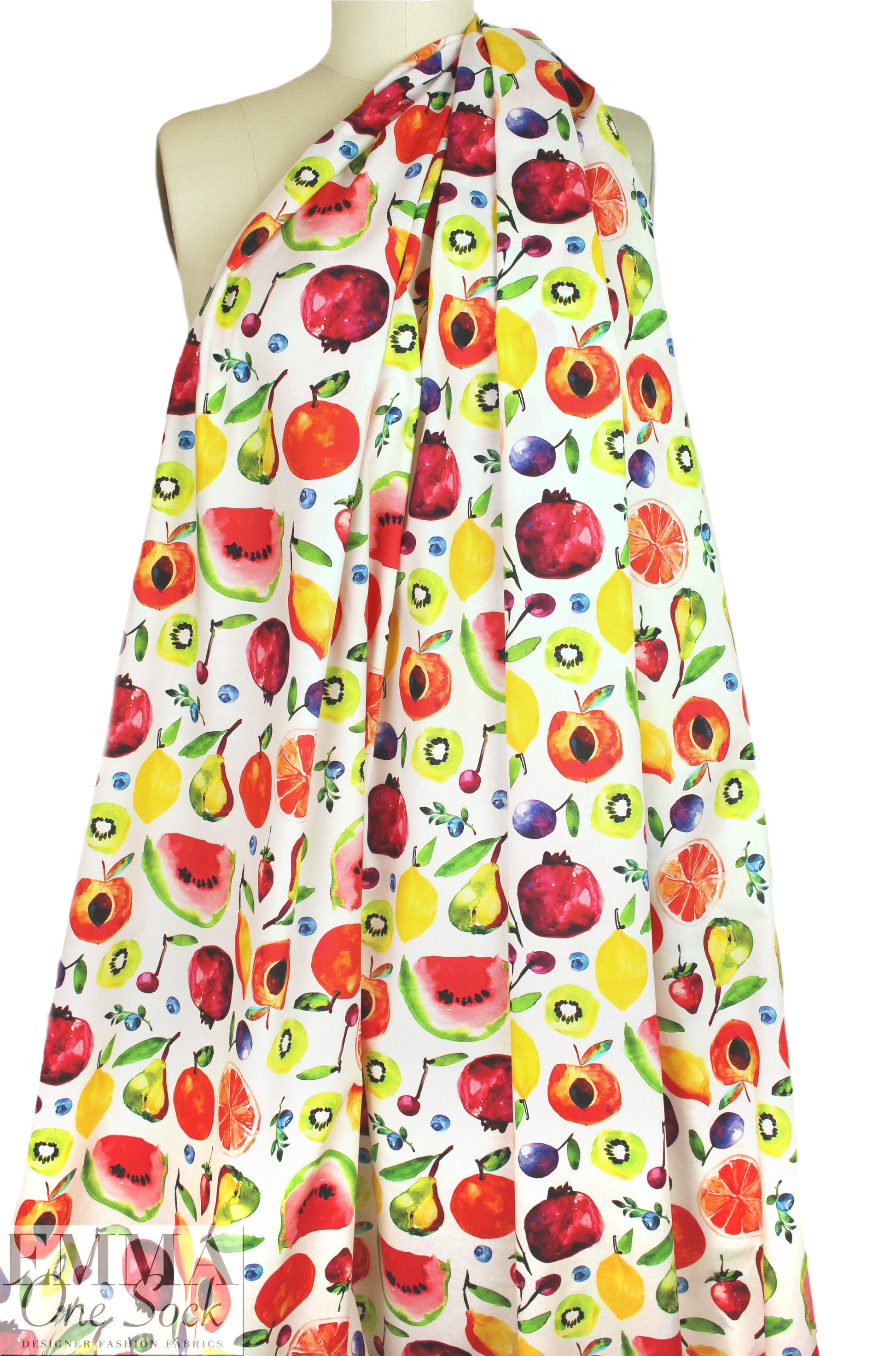 summer fruits lightweight cotton lawn 1.875 yds