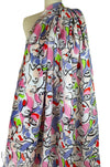 100% linen digital print - face to face 2 yd