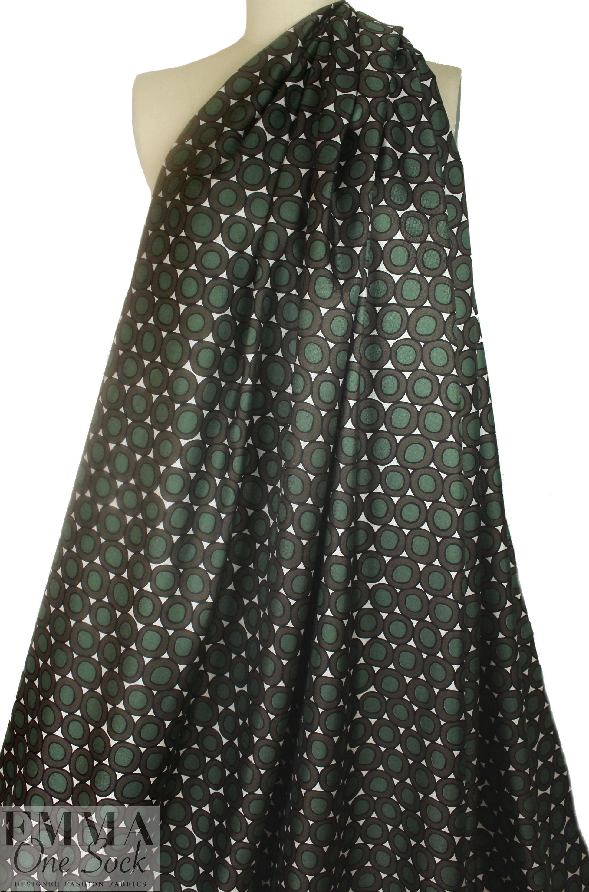 M@x Mara dots-in-a-row print silk twill  2.5 yds