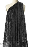 LA designer black fringed, scalloped fancy lace 1.625 yd