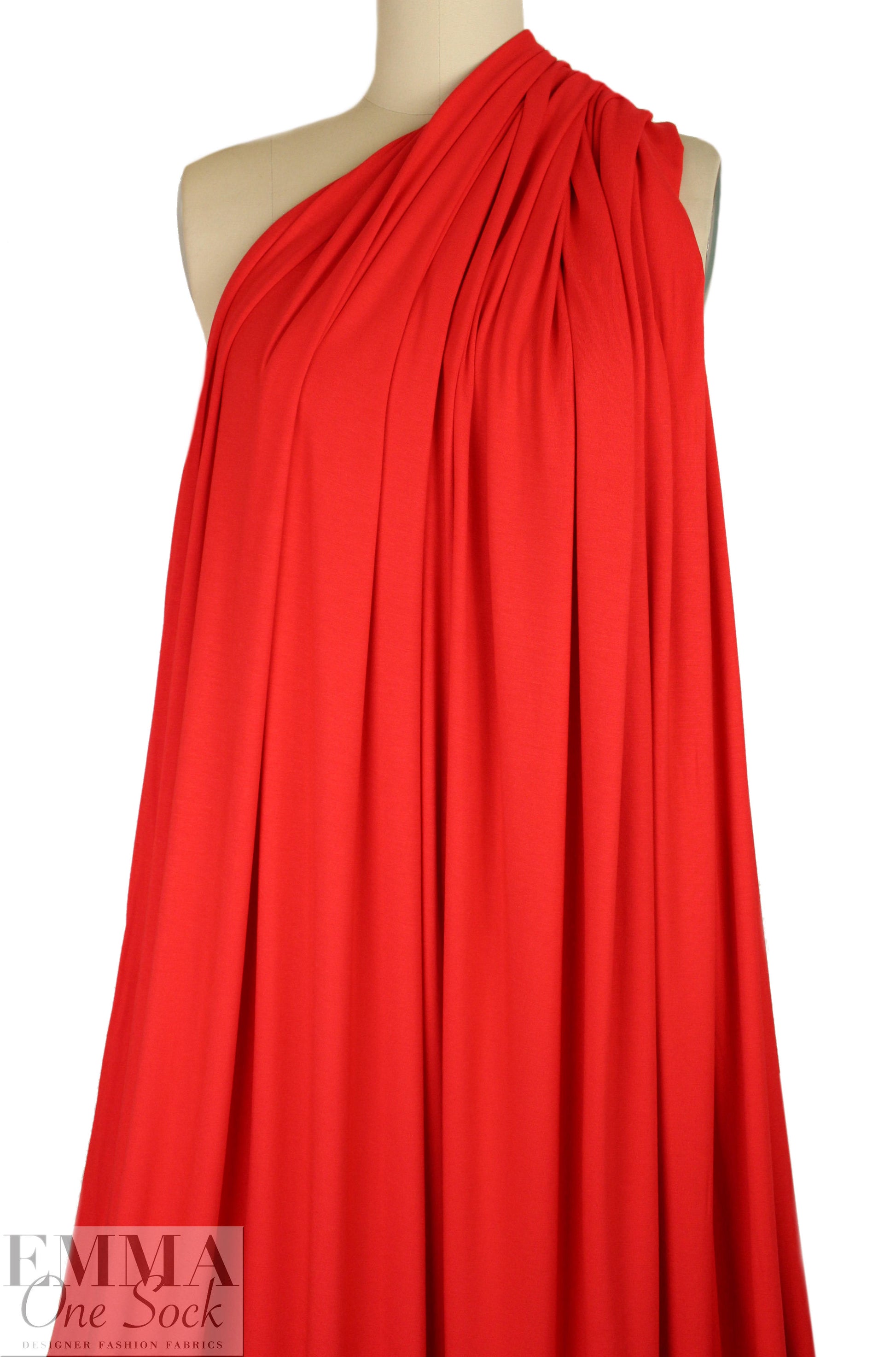 red hot Oeko-Tex bamboo/spandex 4-way jersey  1.375 yds