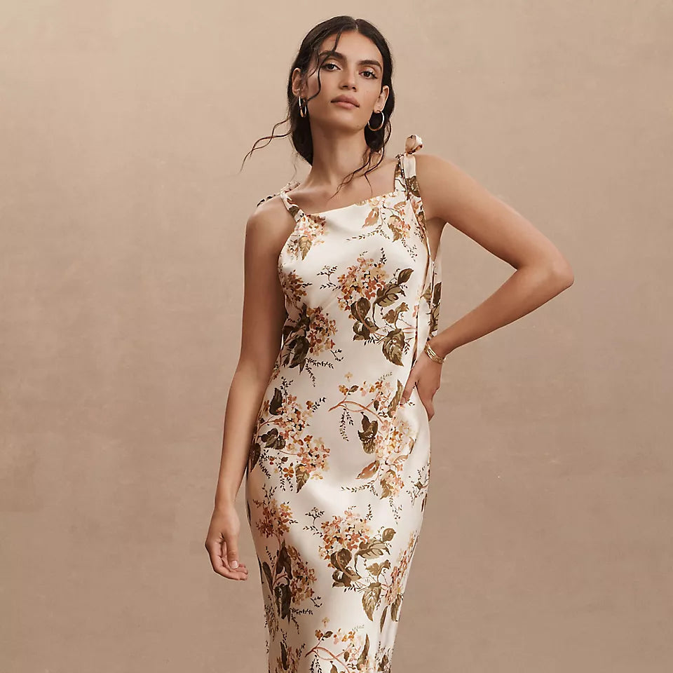 Ref0rmation 'candle light floral' silk charmeuse