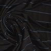 yarn-dyed viscose/spandex jersey - black/bluestone