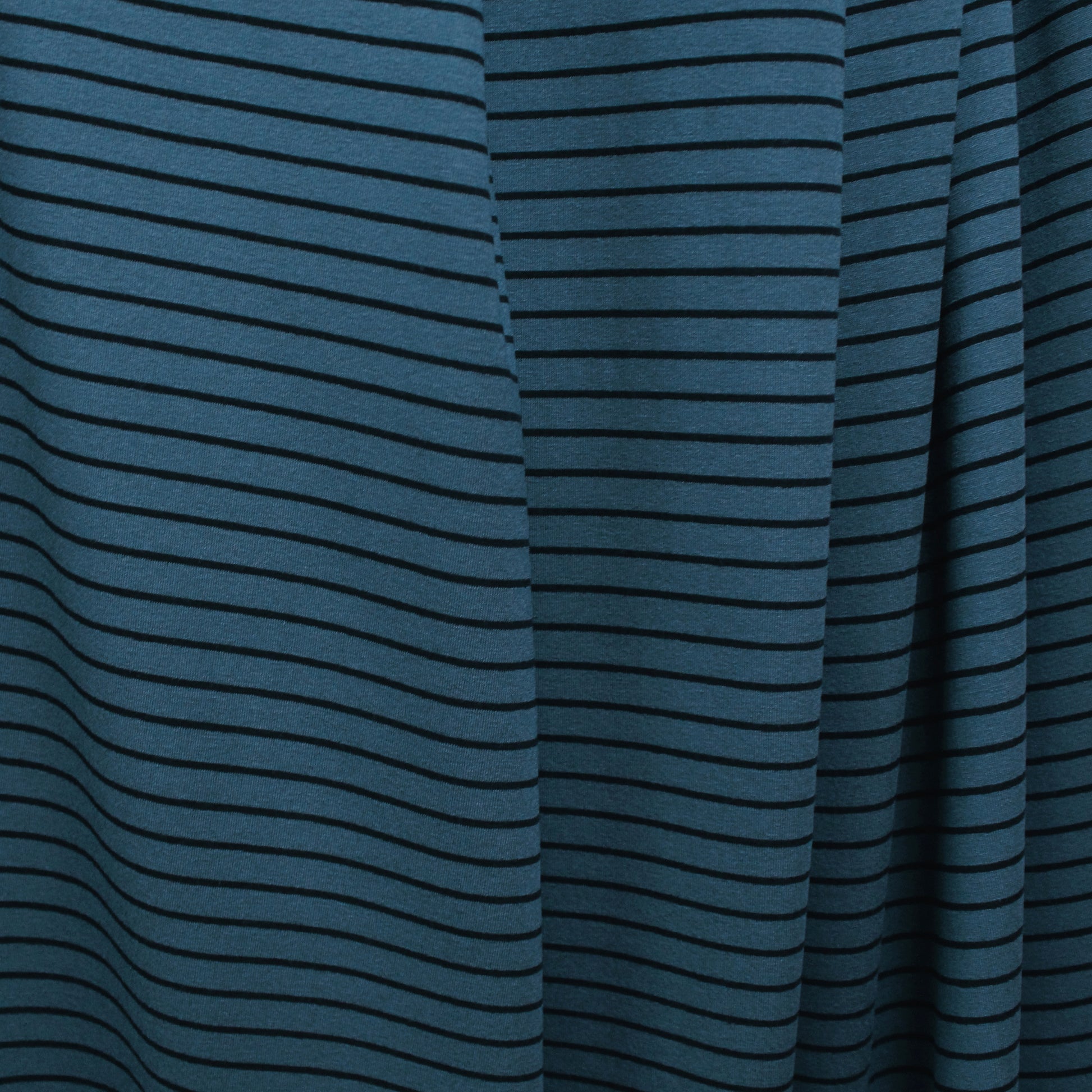 yarn-dyed rayon/spandex jersey - bluestone / black