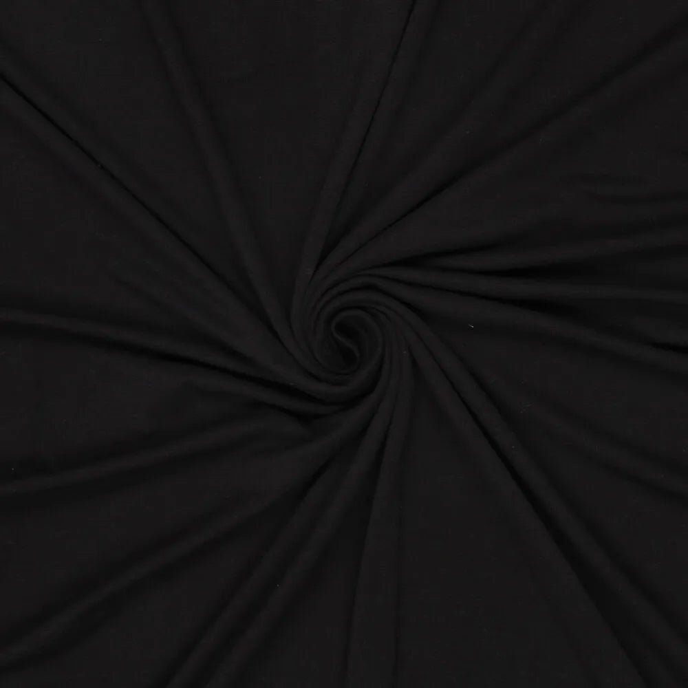 'prima lana' drapey lyocell/wool jersey, Oeko-Tex cert. - black