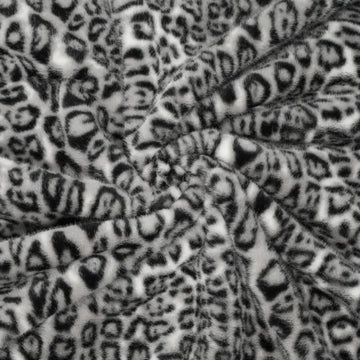 dutch leopard faux fur, Oeko-Tex cert. - gray