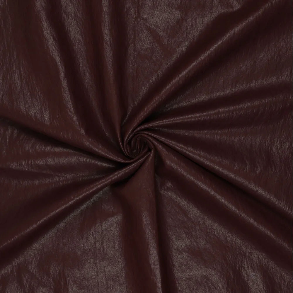'super washed' viscose blend backed faux leather - sable