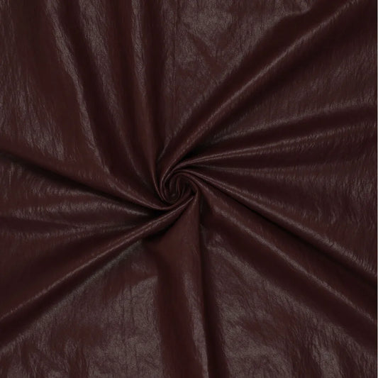 'super washed' viscose blend backed faux leather - sable