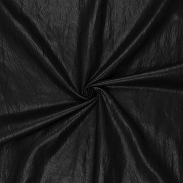 'super washed' viscose blend backed faux leather - black