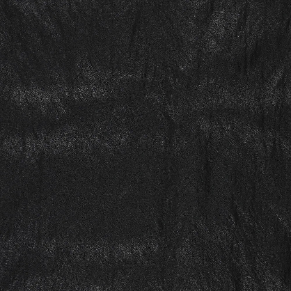 'super washed' viscose blend backed faux leather - black
