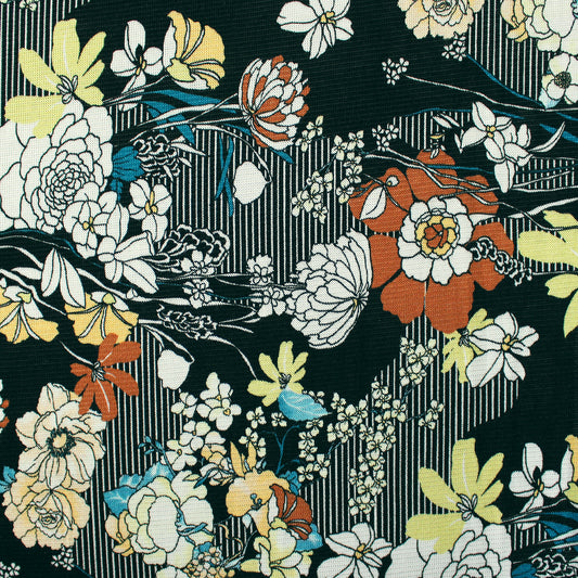 Italian 'illustration' light & drapey viscose sweater knit