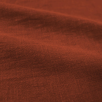 stonewashed ramie mid-weight textured woven - burnt sienna