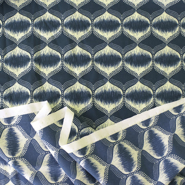 'art deco lantern' drapey stretch jersey