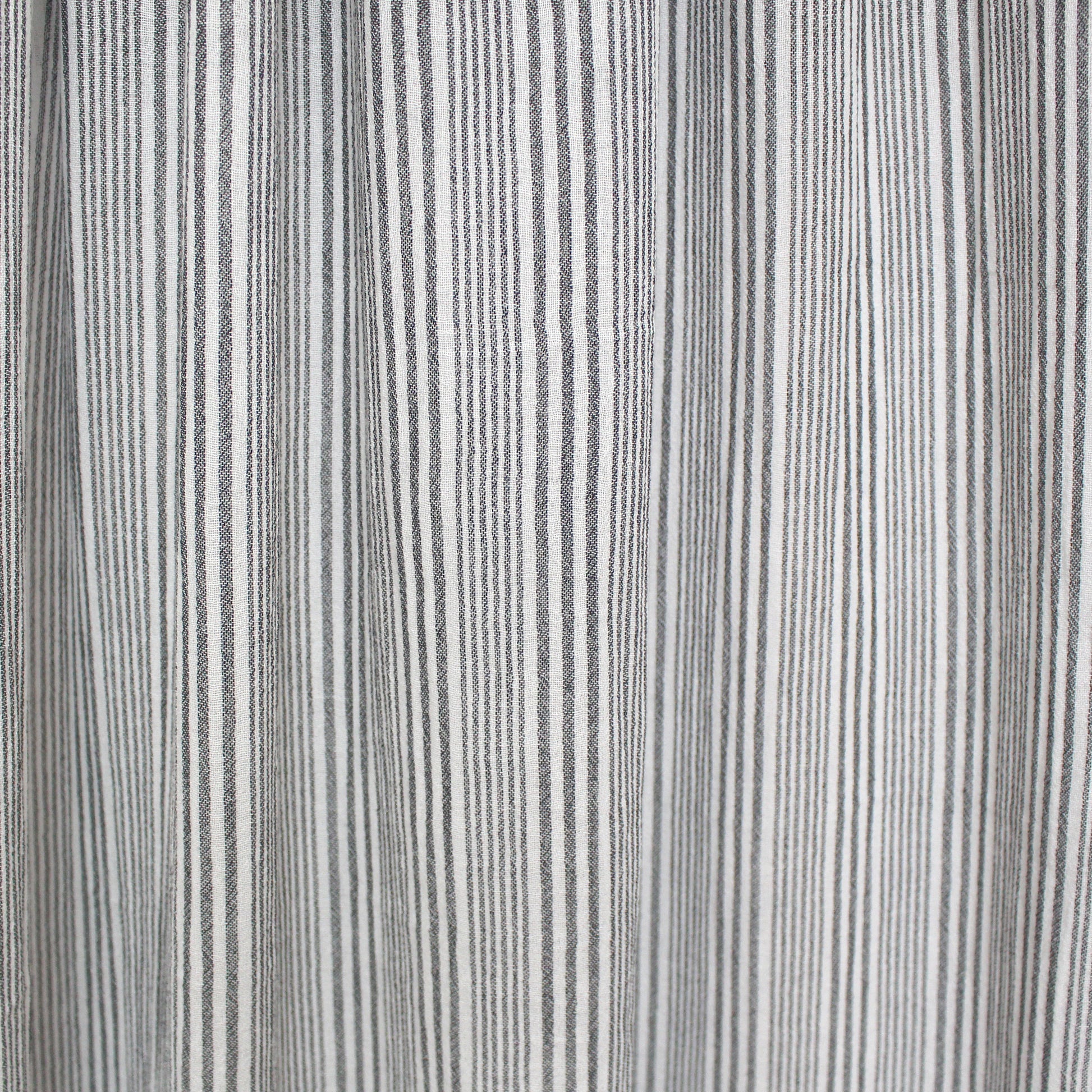 Italian yarn-dyed black/white stripe cotton gauze