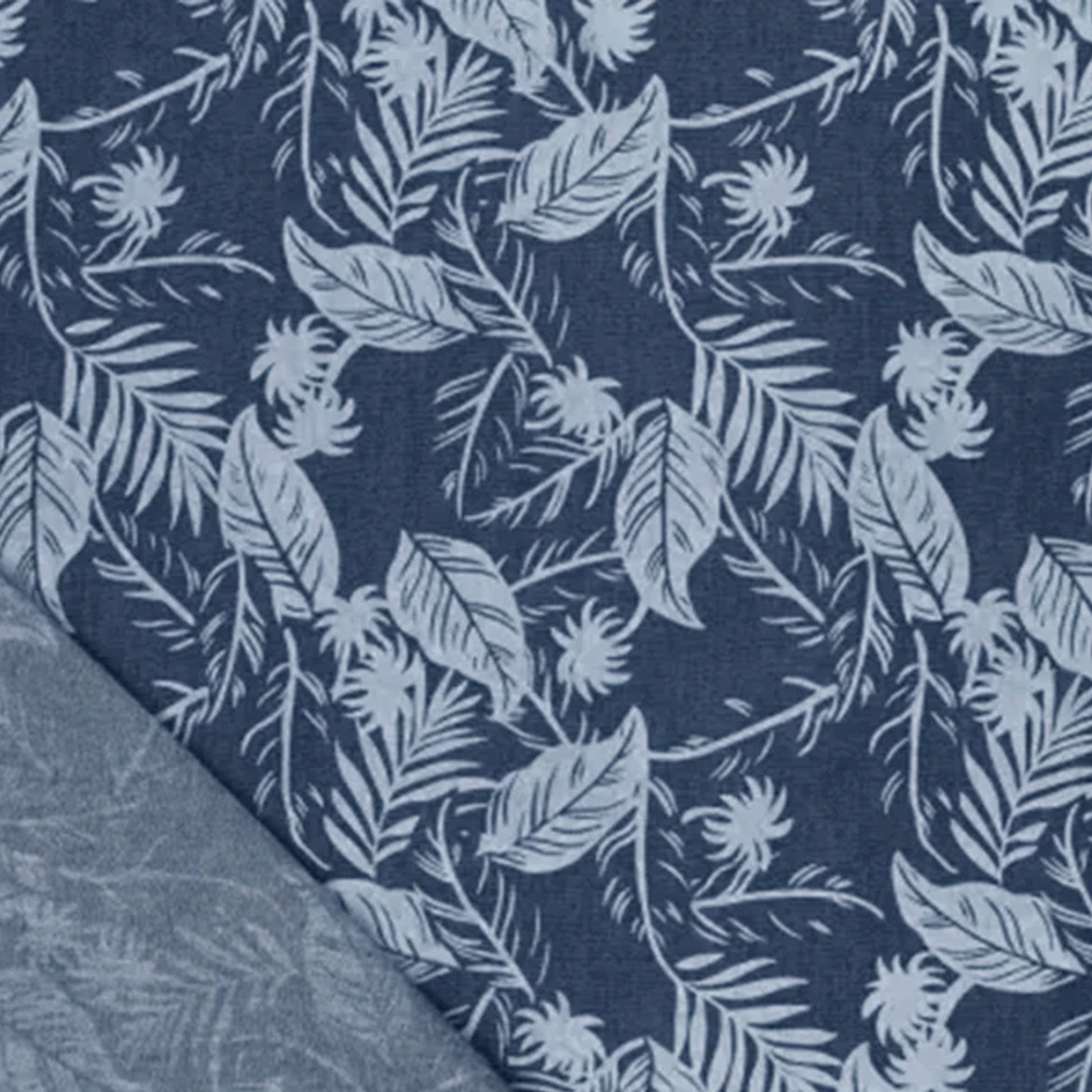 'denim palms' printed lightweight denim