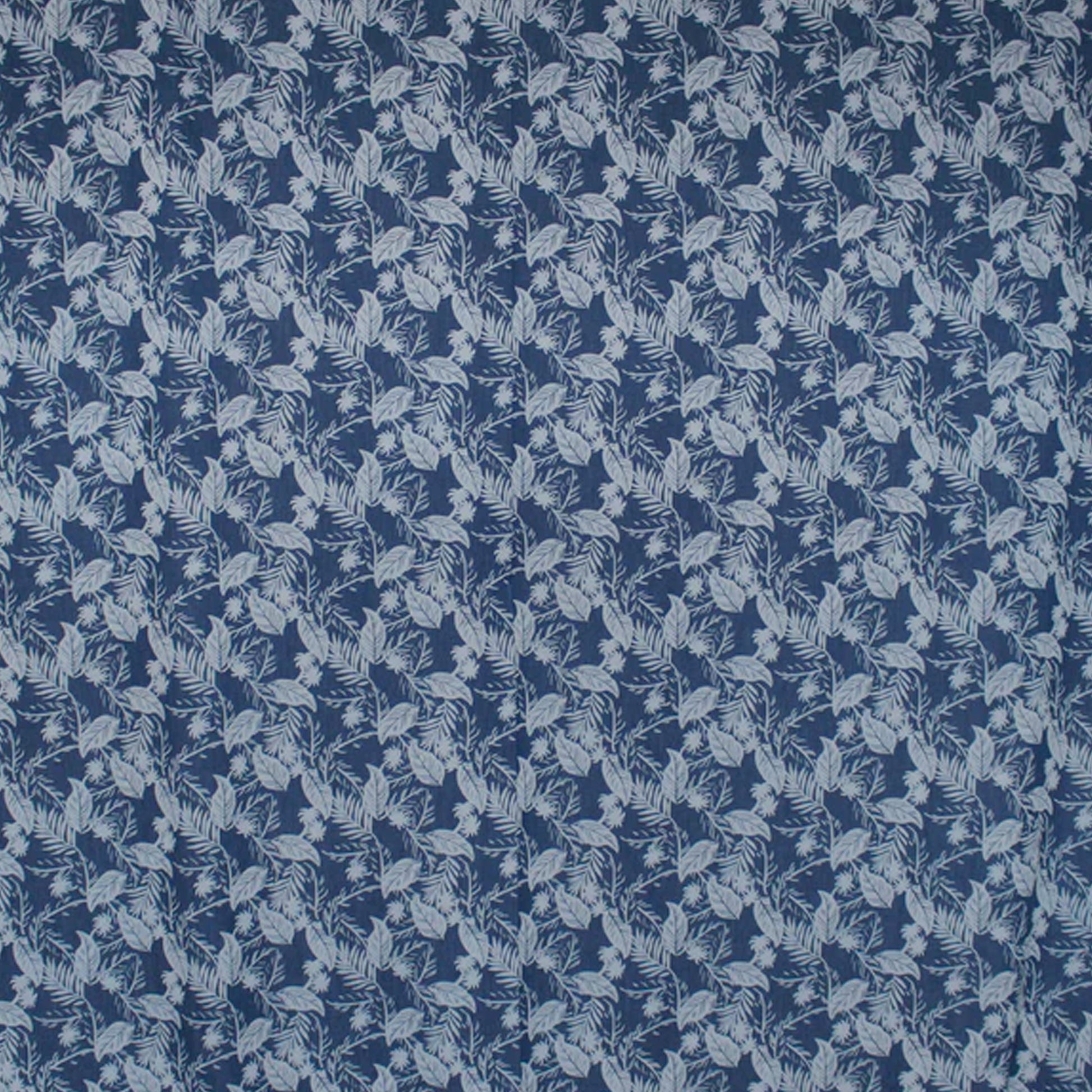 'denim palms' printed lightweight denim