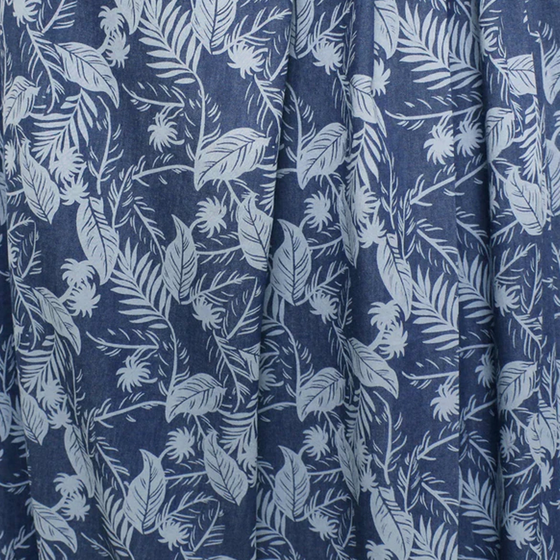 'denim palms' printed lightweight denim