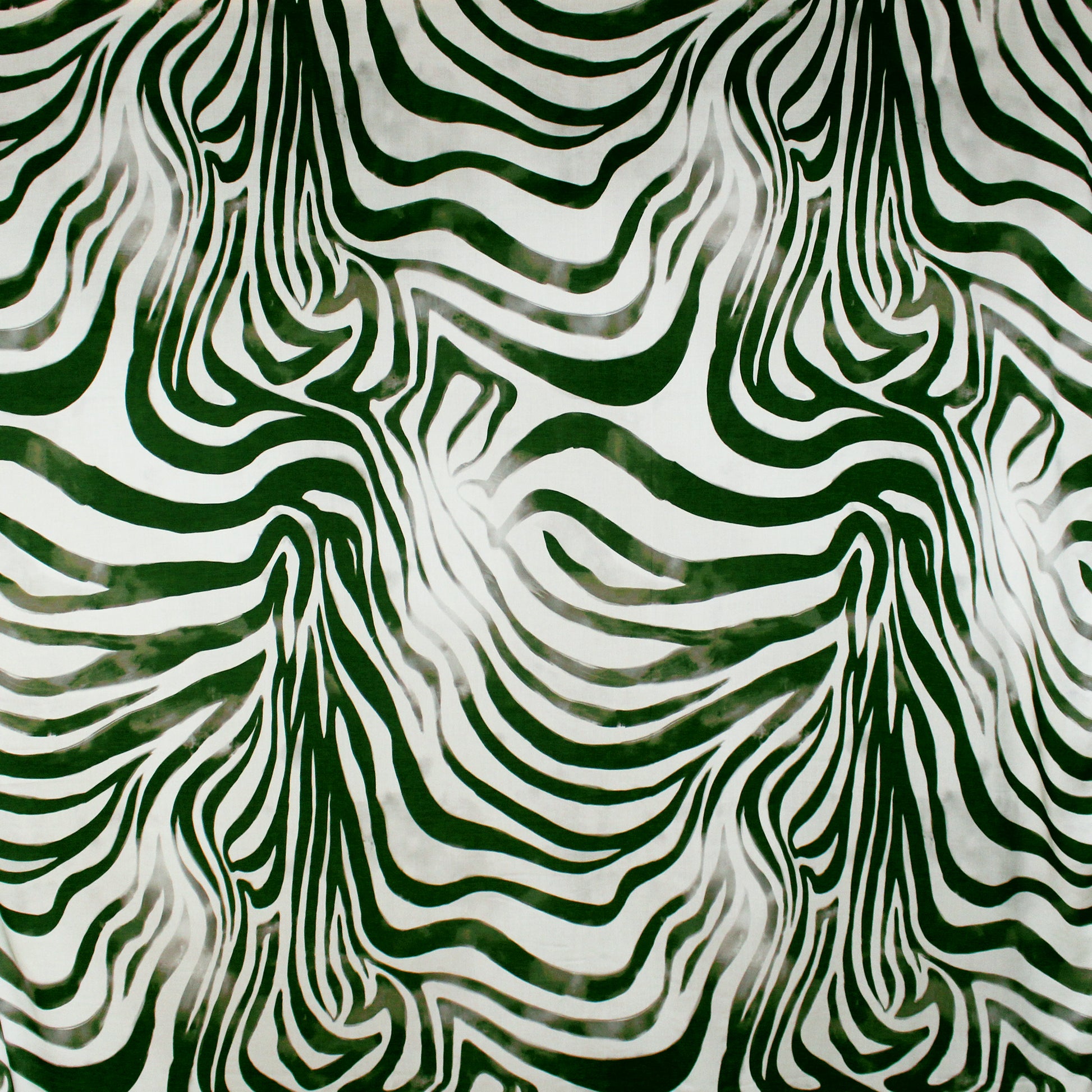 'green zebra' printed viscose challis