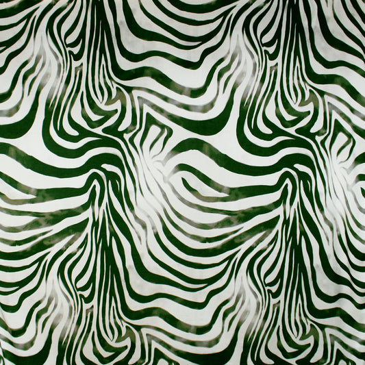 'green zebra' printed viscose challis