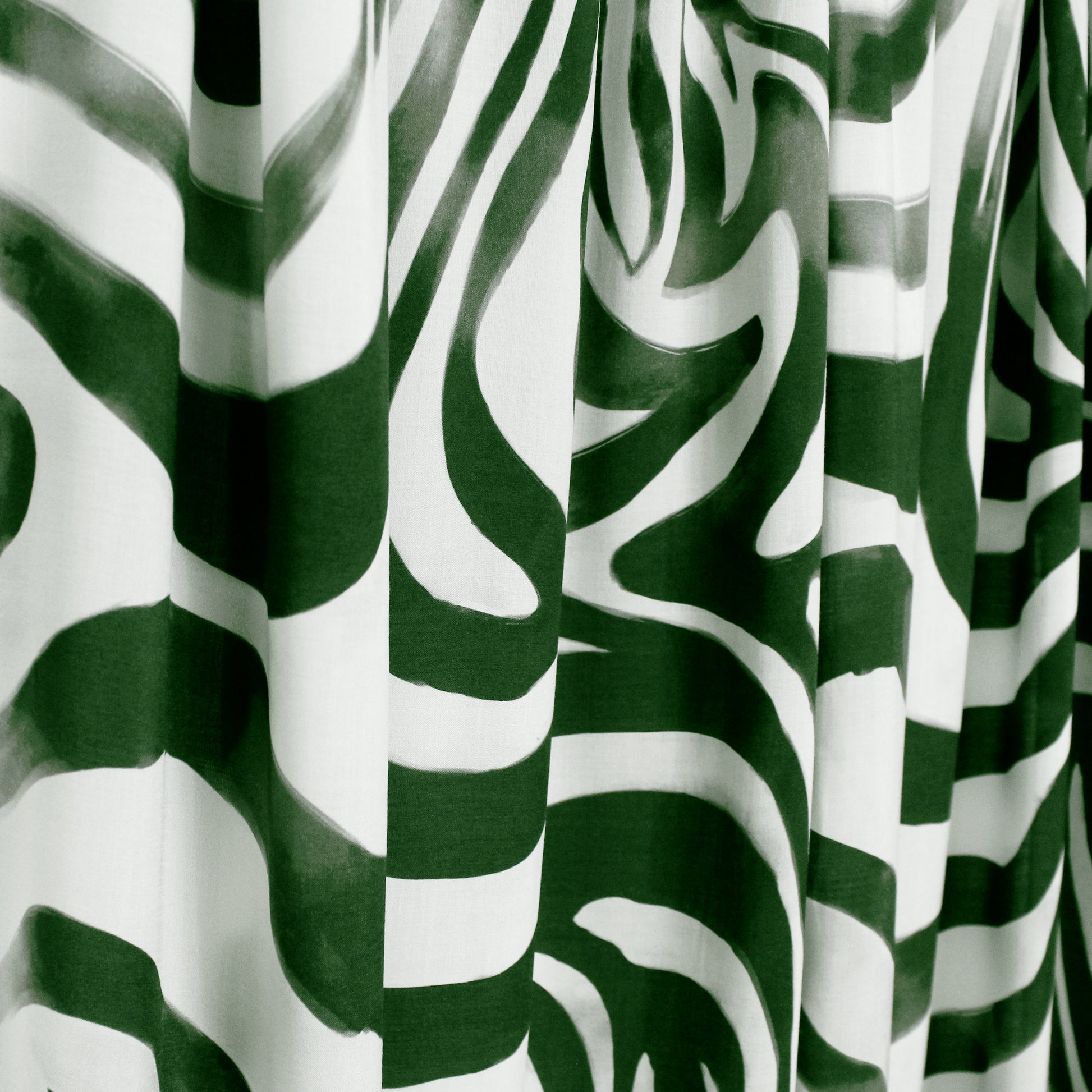 'green zebra' printed viscose challis