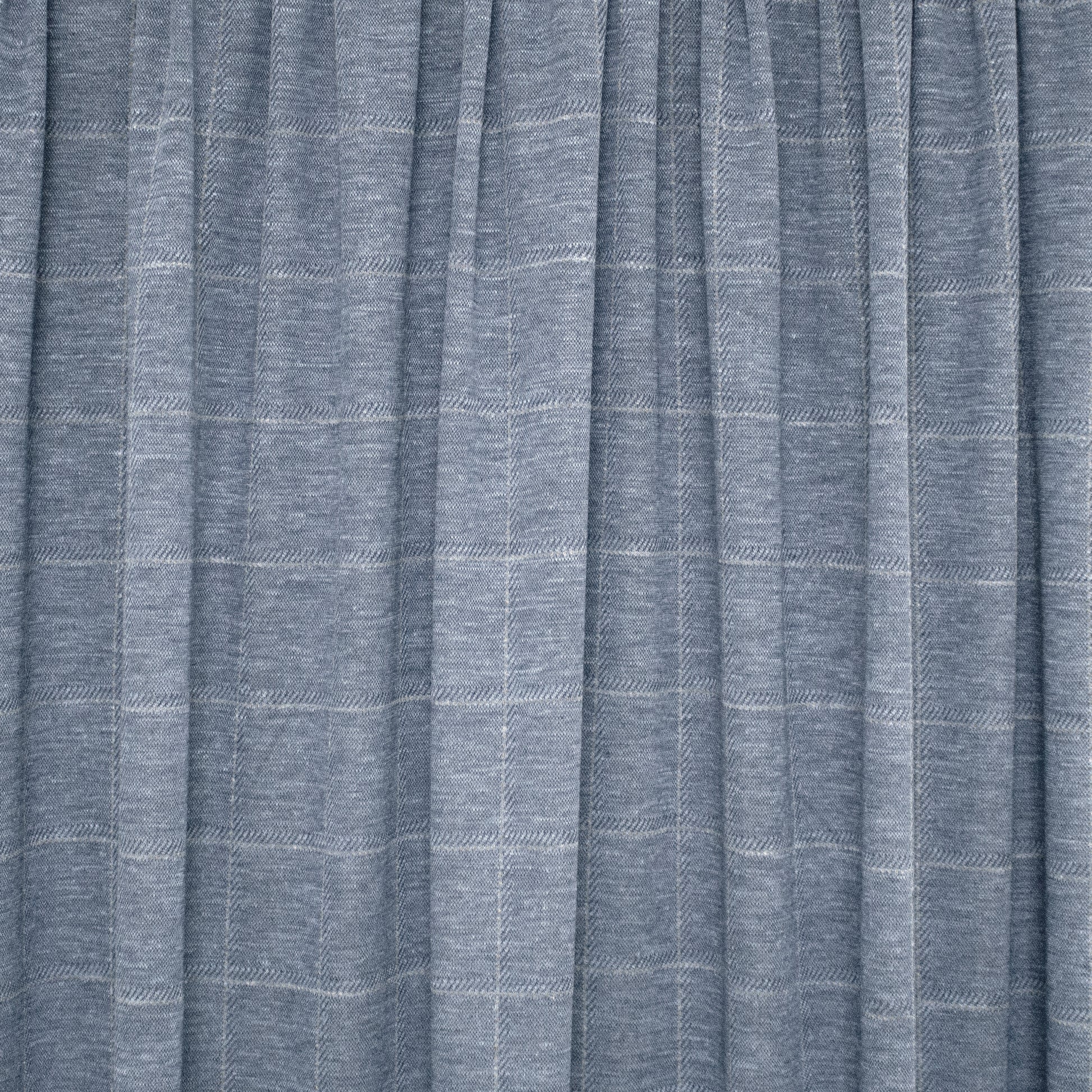 Italian 'windowpane' wool/silk/viscose knit - delft blue