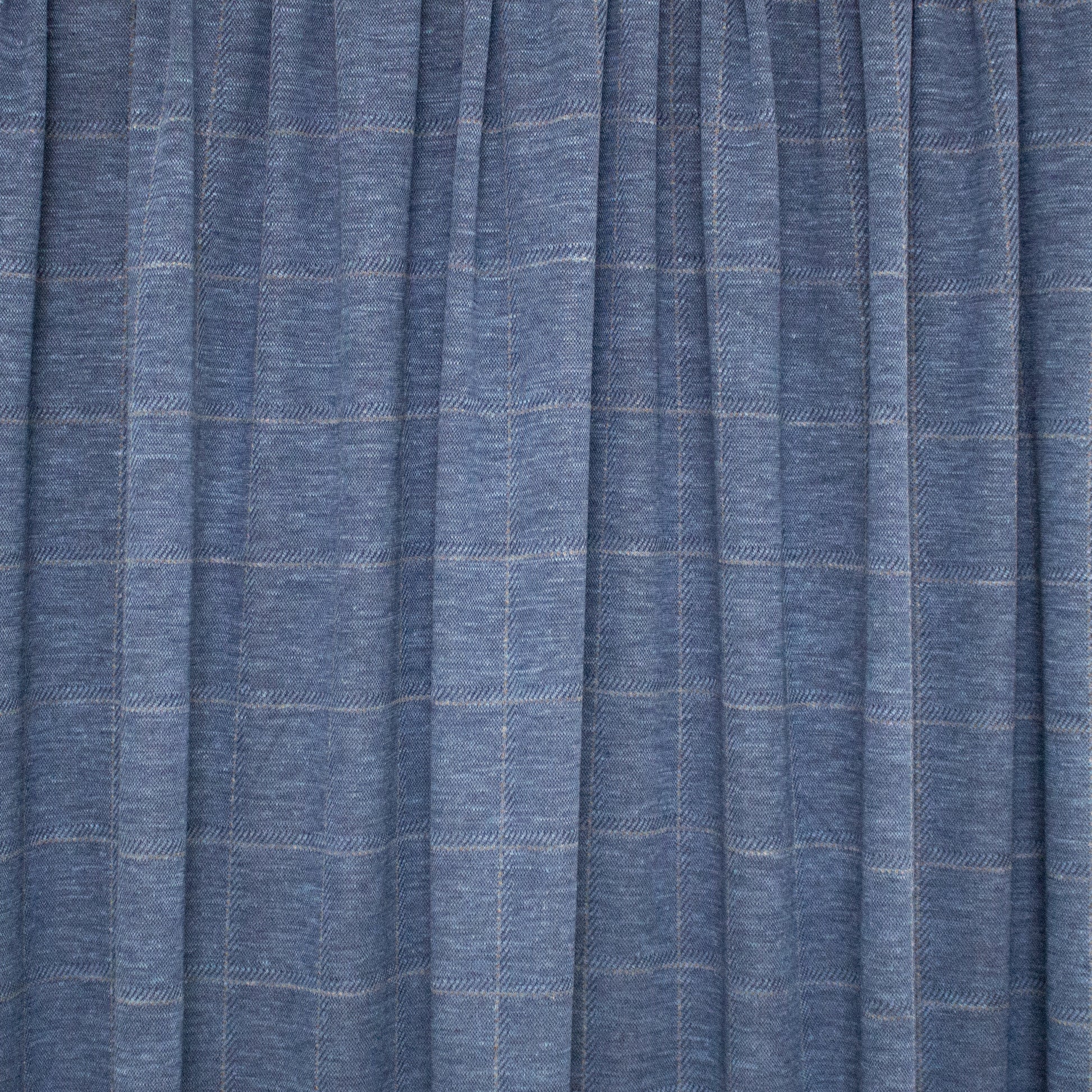 Italian 'windowpane' wool/silk/viscose knit - nautical blue