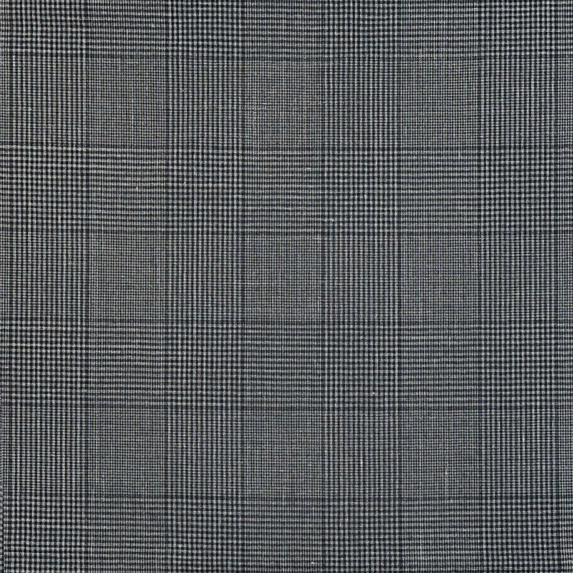 Italian plaid wool/cotton tropical suiting - charcoal