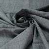Italian plaid wool/cotton tropical suiting - charcoal