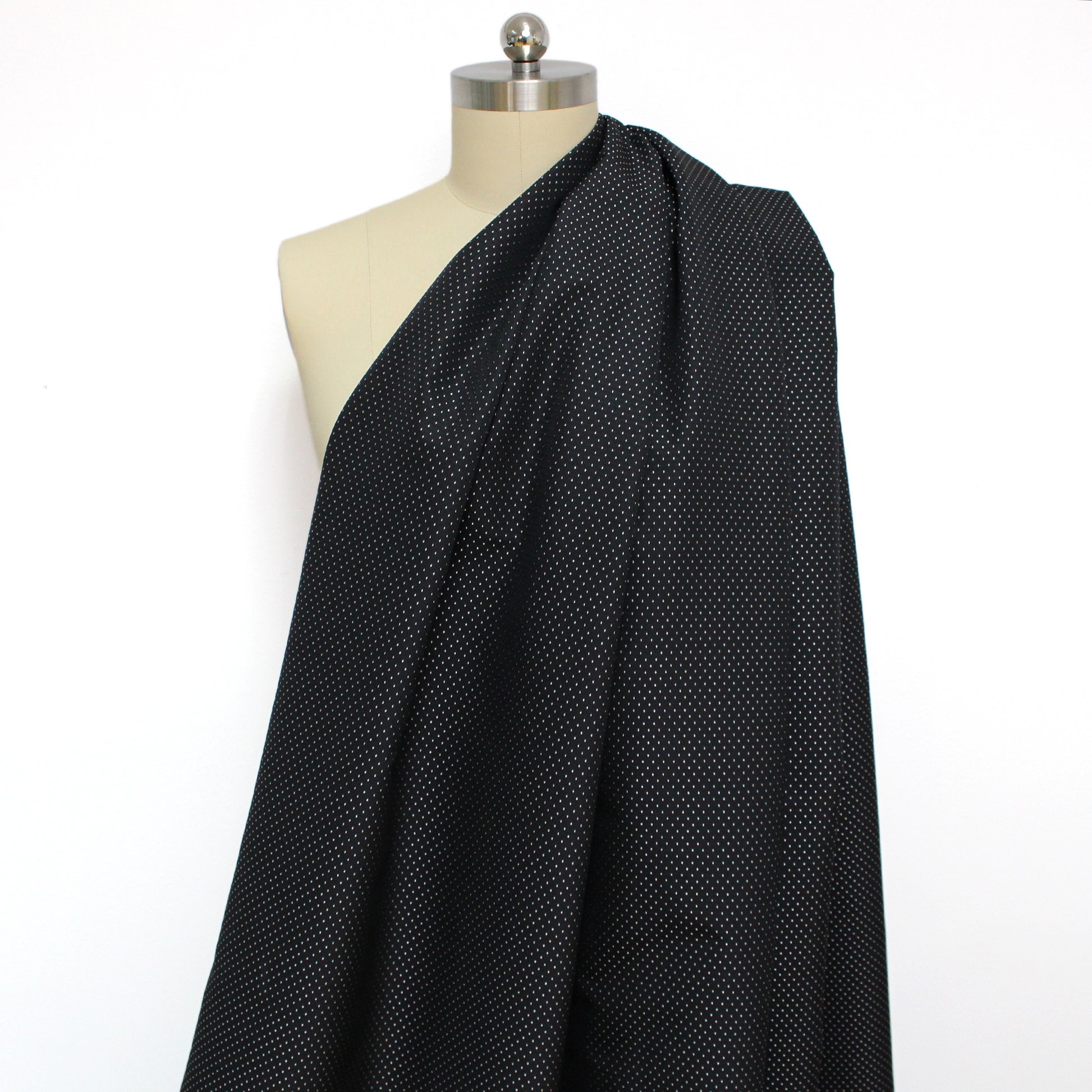 Italian 'black tie' virgin wool blend jacquard