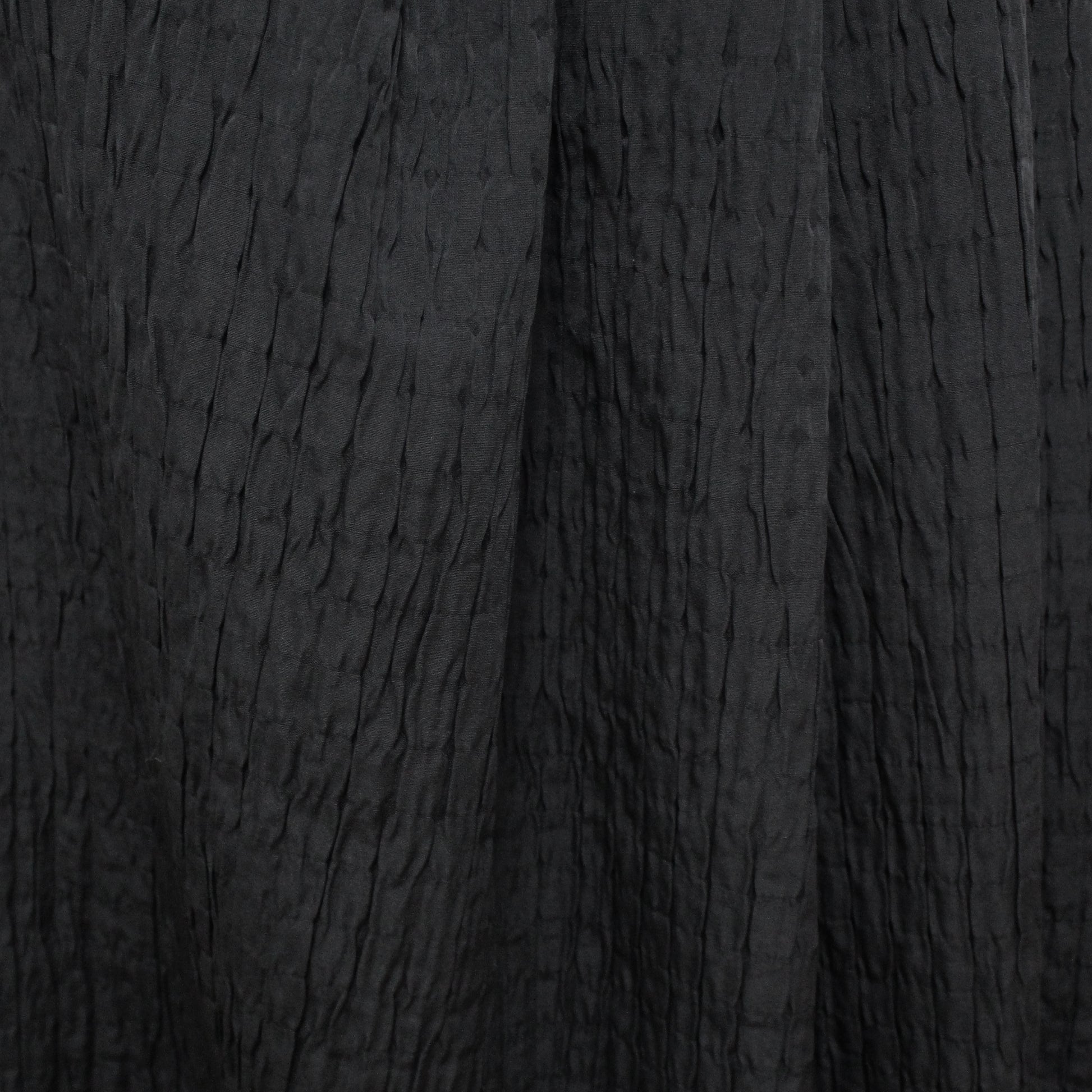 deadstock black shirred novelty woven