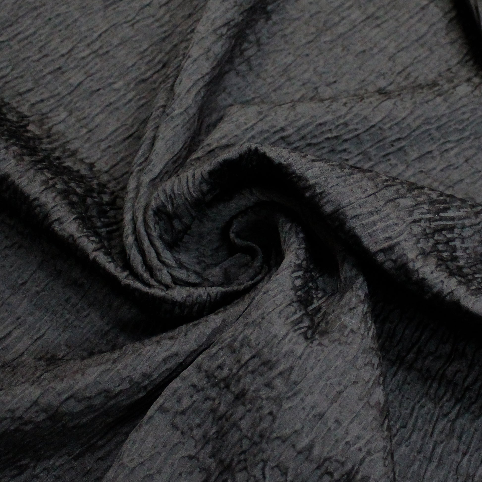 deadstock black textured novelty weave