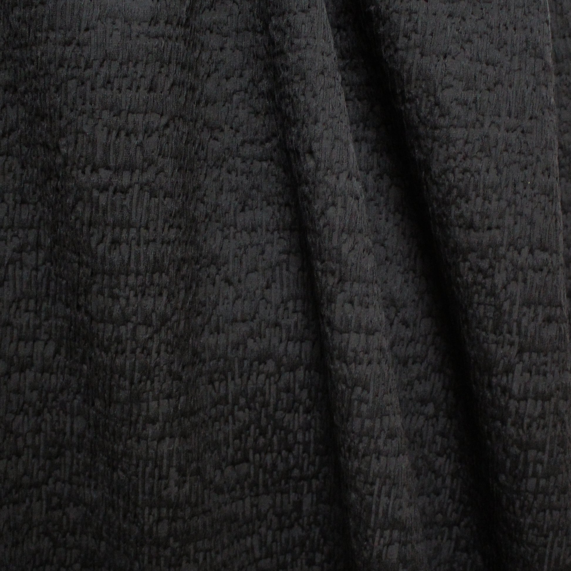 deadstock black textured novelty weave