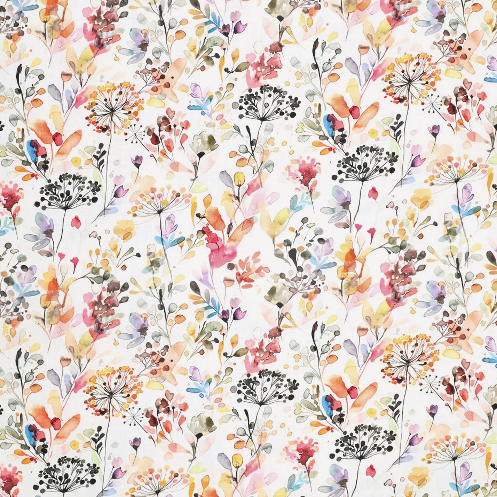 'rain garden' printed linen cotton blend