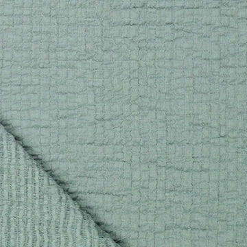 mousseline stretch cotton bubble gauze - seafoam green