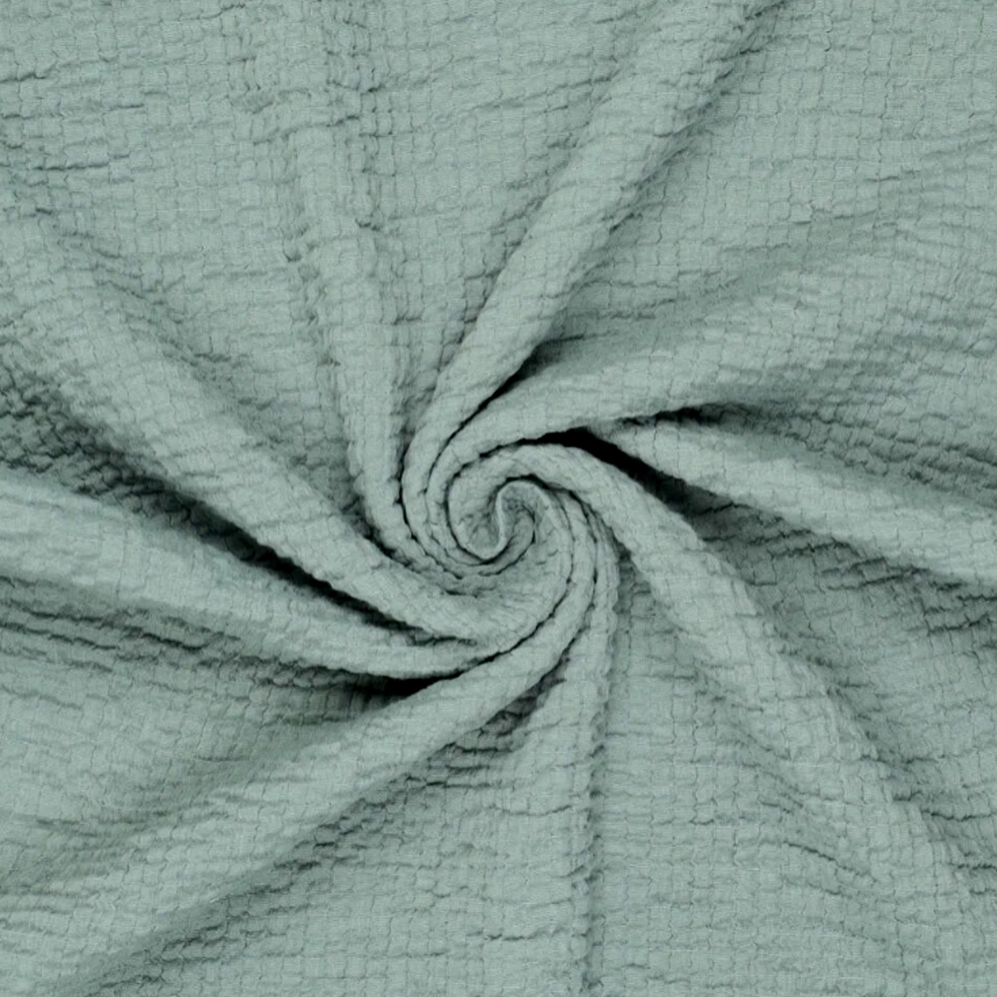 mousseline stretch cotton bubble gauze - seafoam green