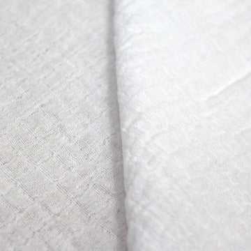 mousseline stretch cotton bubble gauze - white