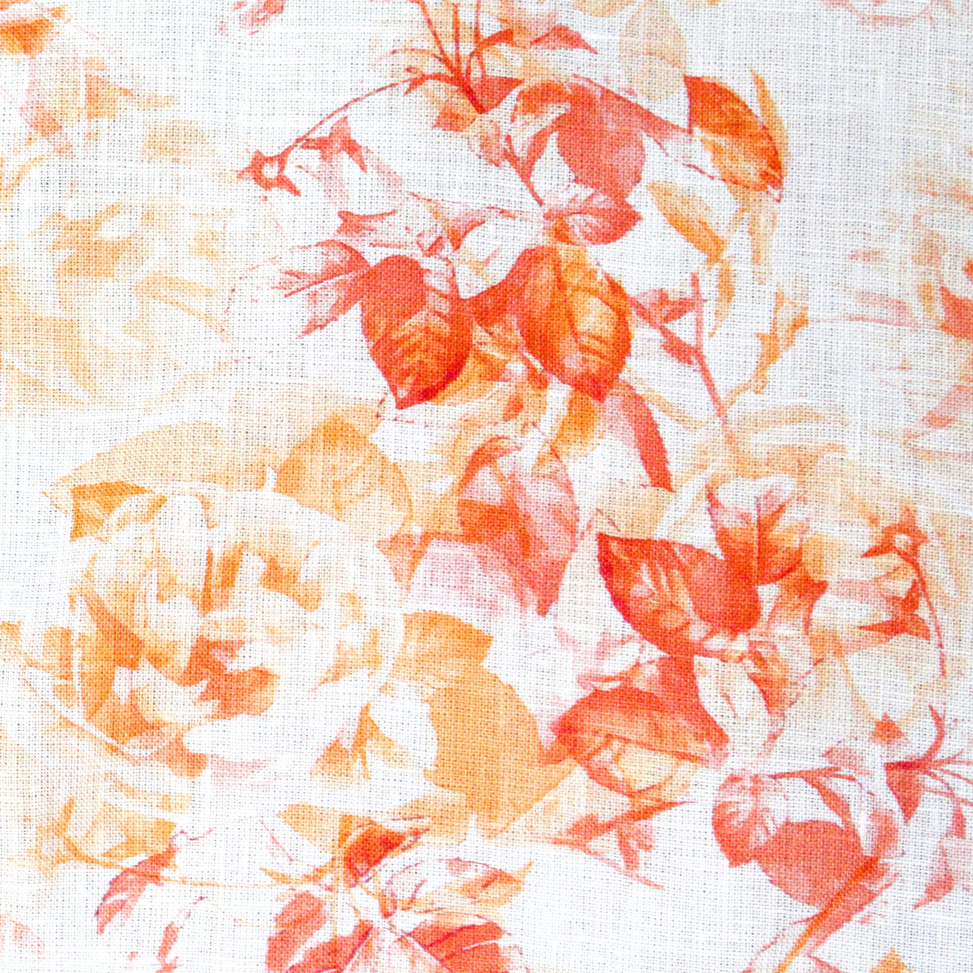 European 'sorbet petals' linen dressweight woven