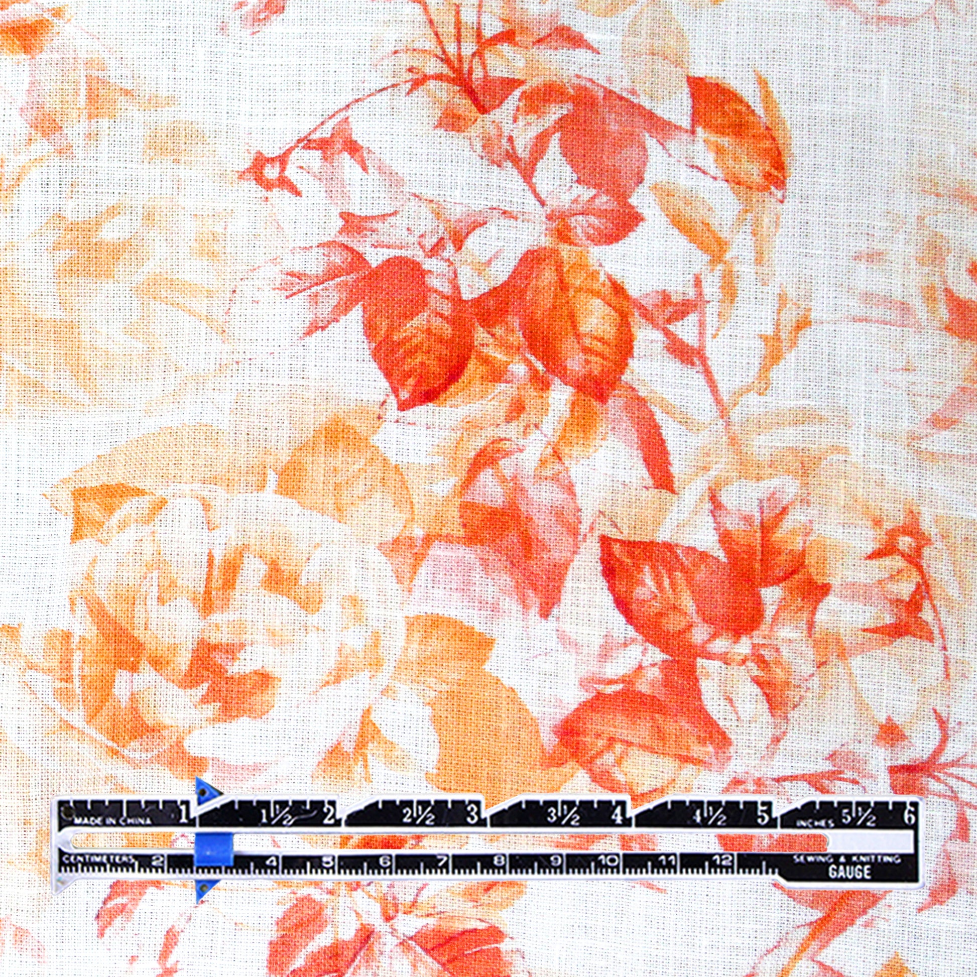 European 'sorbet petals' linen dressweight woven