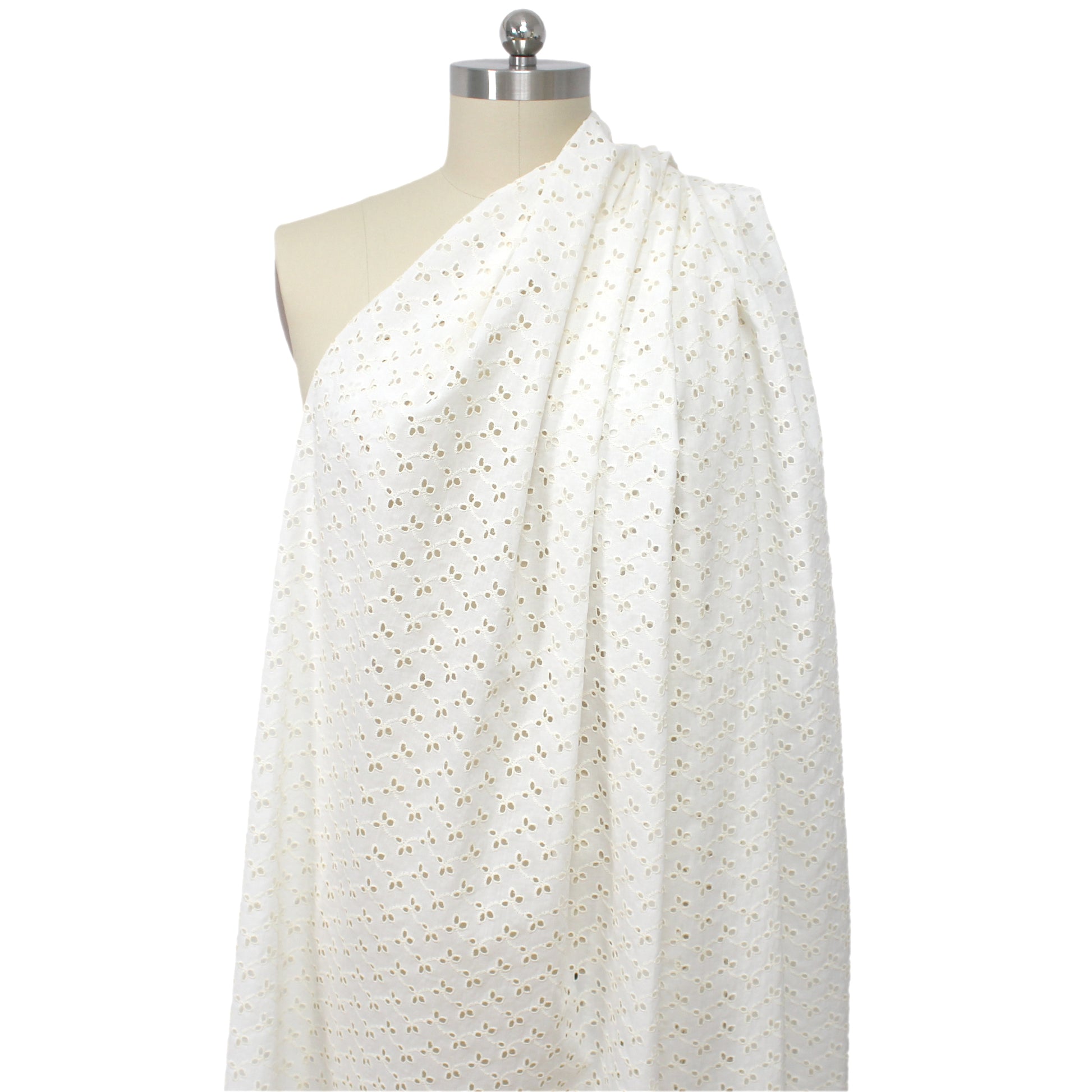 'rosemary' embroidered cotton eyelet - cream