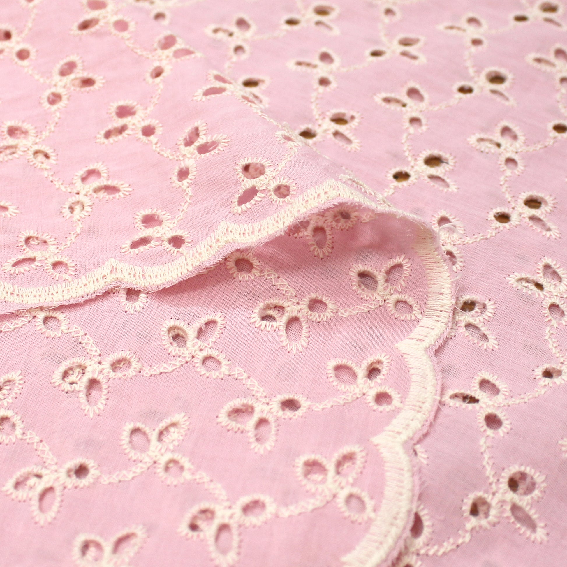 'rosemary' embroidered cotton eyelet - strawberry shortcake
