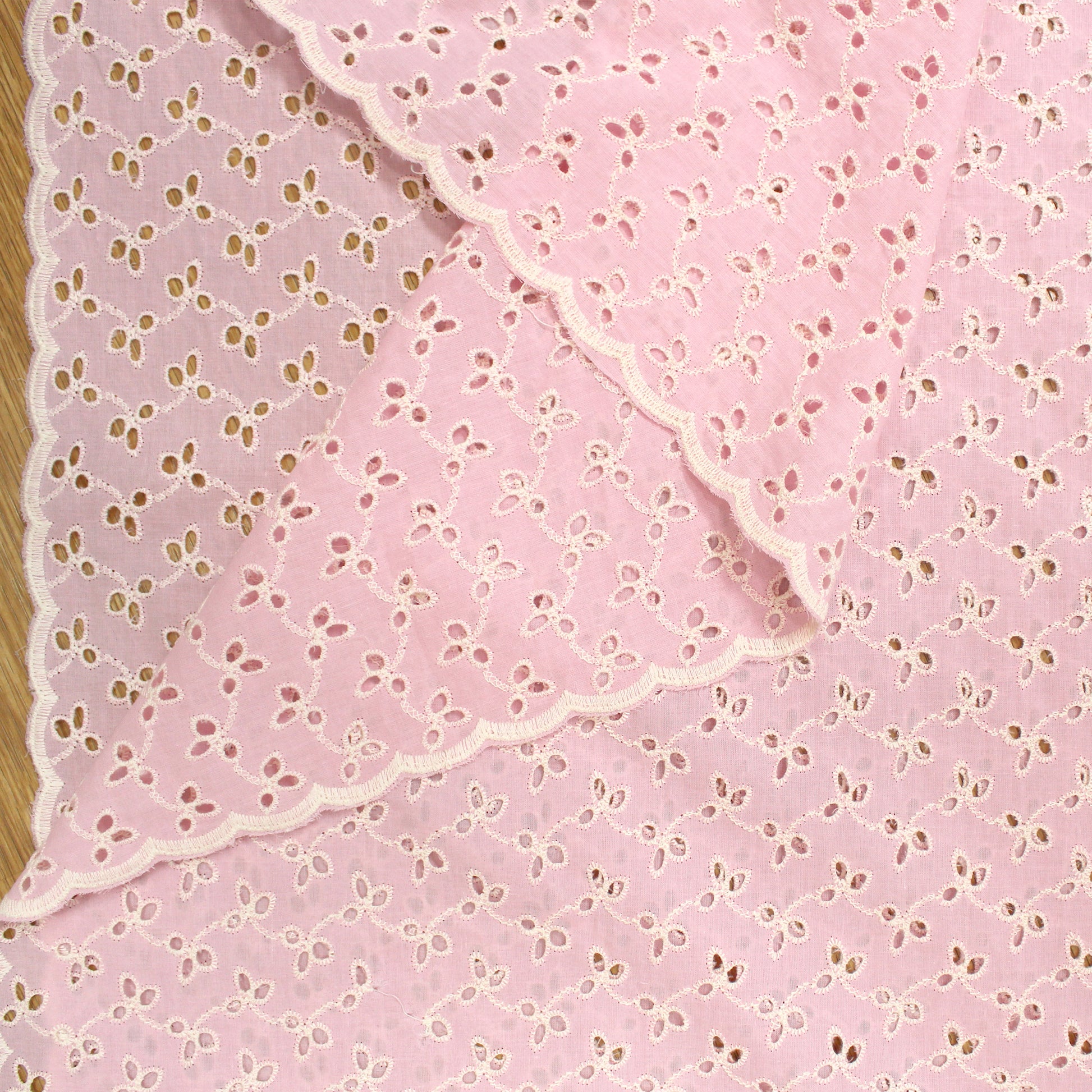 'rosemary' embroidered cotton eyelet - strawberry shortcake