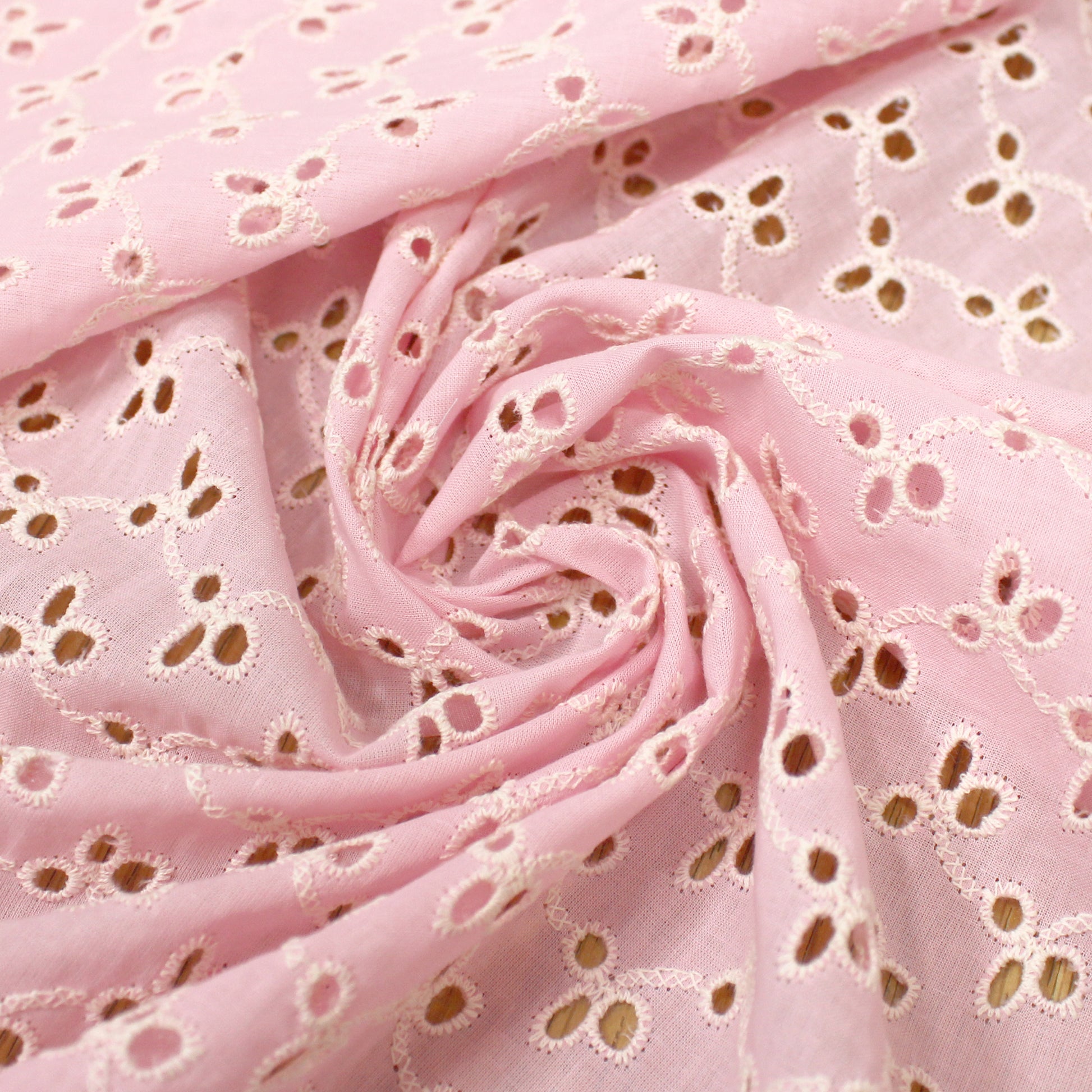 'rosemary' embroidered cotton eyelet - strawberry shortcake