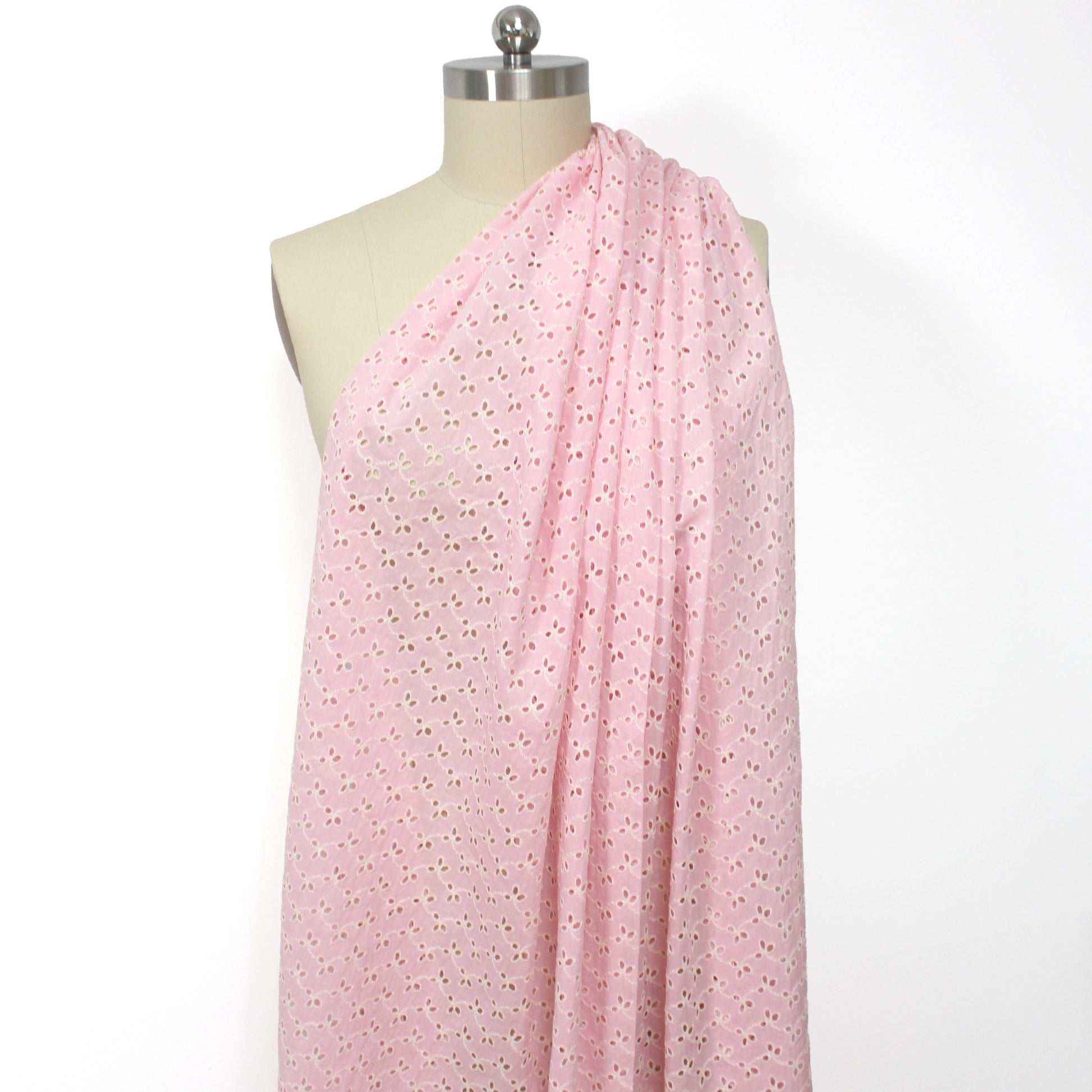 'rosemary' embroidered cotton eyelet - strawberry shortcake