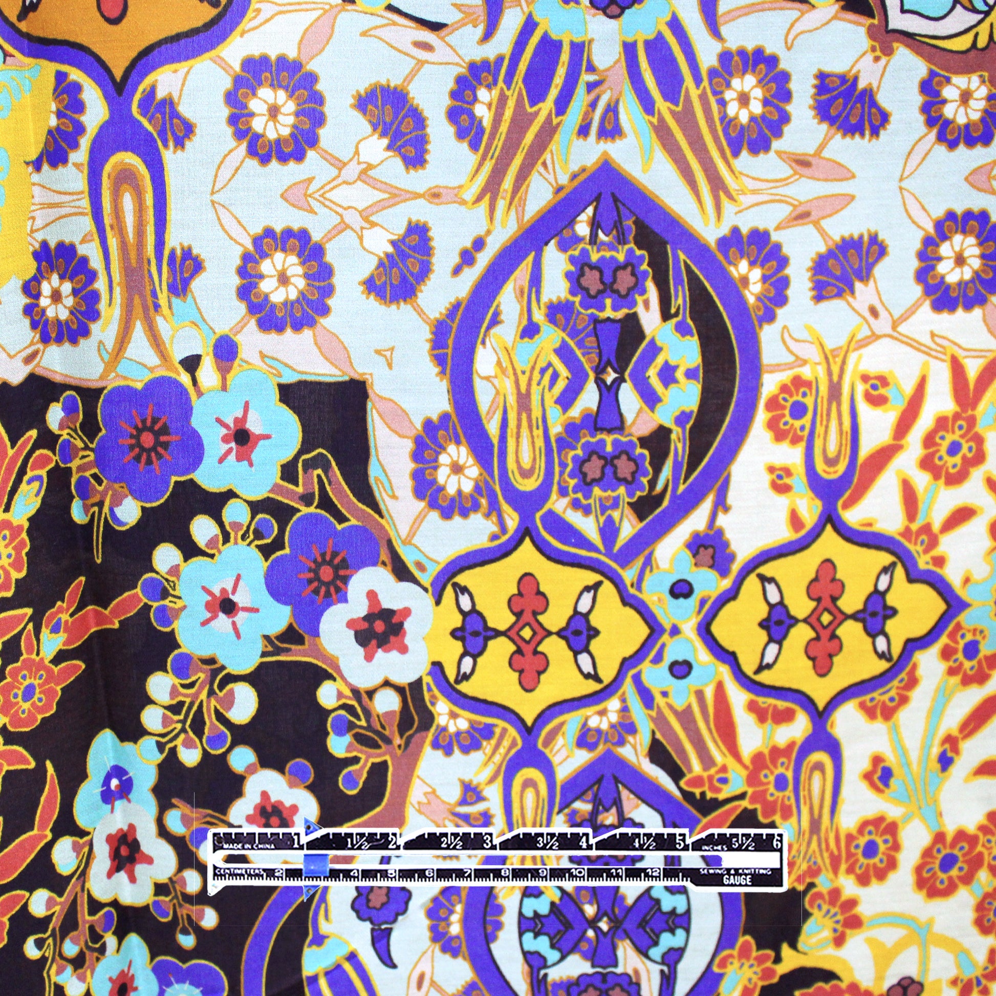 Italian deadstock 'Sicilian summer' silk/viscose blouseweight woven