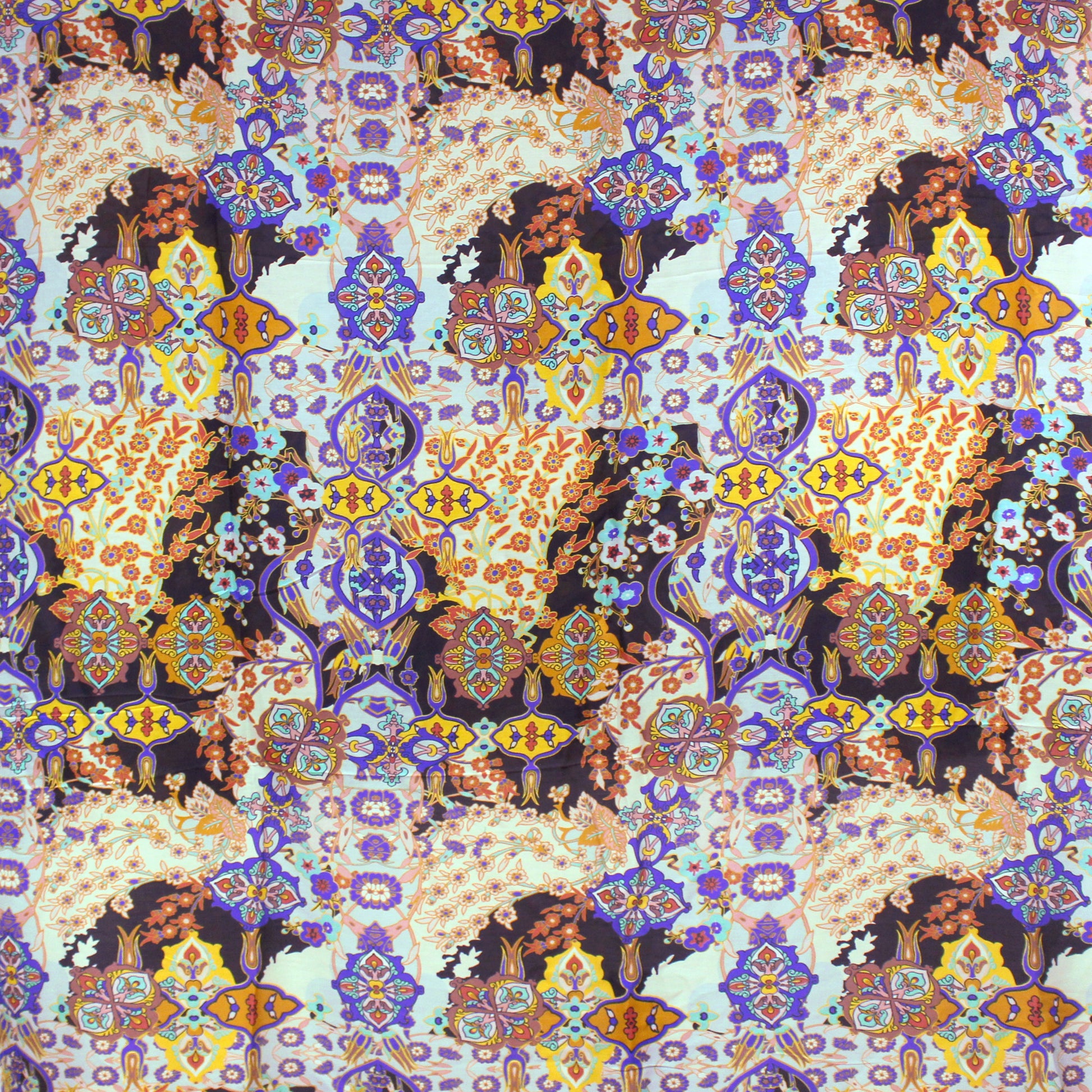 Italian deadstock 'Sicilian summer' silk/viscose blouseweight woven