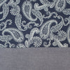 Italian 'denim paisley' reversible, printed lightweight denim