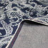 Italian 'denim paisley' reversible, printed lightweight denim