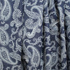 Italian 'denim paisley' reversible, printed lightweight denim